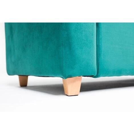 Emma Velvet Ottoman Padded Storage Bench - Emerald - Image 4