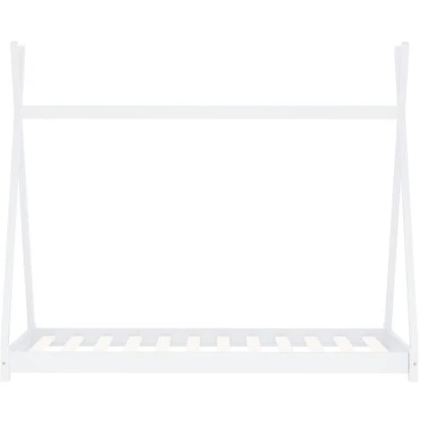 Kids Bed Frame White Solid Pine Wood 80x160 Cm - Image 3