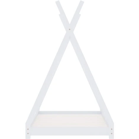 Kids Bed Frame White Solid Pine Wood 80x160 Cm - Image 4
