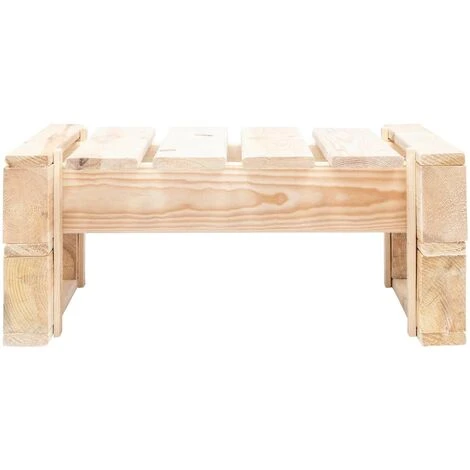 Garden Pallet Ottoman Wood - Image 2