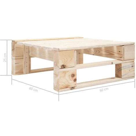 Garden Pallet Ottoman Wood - Image 5