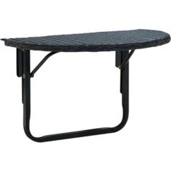 Balcony Table 60x60x32 Cm Black Poly Rattan VidaXL