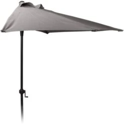 Parasol 250 Cm Half Round Charcoal ProGarden