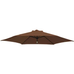 Greenbay Replacement Fabric Garden Parasol Canopy Cover For 2.7m 8 Arm Parasol - Coffee