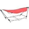 Hammock With Foldable Stand Red