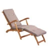 Sun Lounger Cushion Pad Deck Chair Breathable Grey & Cream Mixed Cream Mottled