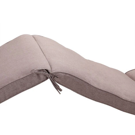 Sun Lounger Cushion Pad Deck Chair Breathable Grey & Cream Mixed Cream Mottled - Image 3