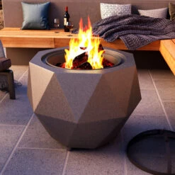 Livingandhome Outdoor BBQ Fire Pit Garden Grill Brazier Stove Heater