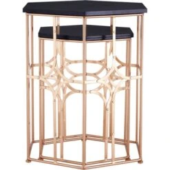 Premier Housewares Lexa Side Tables - Set Of 2