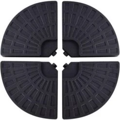 4PCS Fan Shaped Water Or Sand Filled Umbrella Base Weight Stand Heavy Duty 66KG