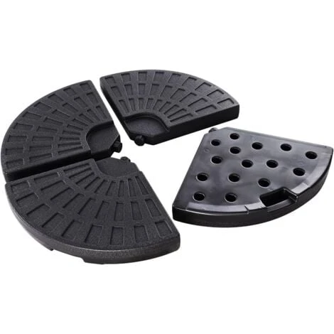 4PCS Fan Shaped Water Or Sand Filled Umbrella Base Weight Stand Heavy Duty 66KG - Image 3