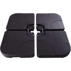 4PCS Rectangle Water Or Sand Filled Umbrella Base Weight Stand Heavy Duty 66KG