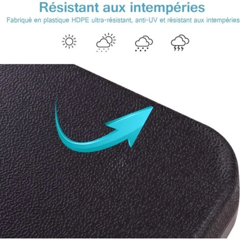 4PCS Rectangle Water Or Sand Filled Umbrella Base Weight Stand Heavy Duty 66KG - Image 3