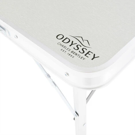 Charles Bentley ODYSSEY 4 Seater Compact Folding Aluminium Bench Dining Set Camp - Image 5
