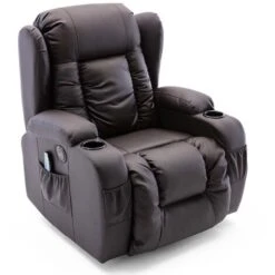 CAESAR HIGH BACK ELECTRIC BOND GRADE LEATHER RECLINER 3+2+1 SOFA ARMCHAIR SET BROWN 1 SEATER