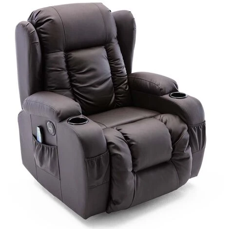 CAESAR HIGH BACK ELECTRIC BOND GRADE LEATHER RECLINER 3+2+1 SOFA ARMCHAIR SET BROWN 1 SEATER