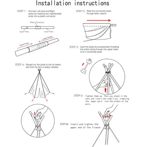 Play Tent Teepee Kids Play House Indoor Sleeping Multicolor - Image 4