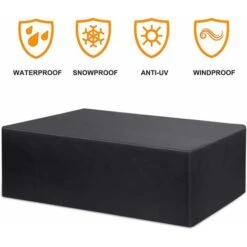 Outdoor Furniture Cover Waterproof Garden Table Outdoor Furniture Seating Area Protective Cover Breathable Hood Outdoor Seating Furniture Garden Tables And Furniture Sets - 200 160 70CM