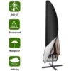 Parasol Cover, 265cm Garden Parasol Cover / Protective Cover For Oxford Waterproof Parasol, Black