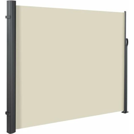 BAMNY Retractable Side Awning Patio Garden Windbreaker Sun Shade Shelter 3x1.8m (Beige)