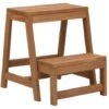 Foldable Step Stool Solid Firwood VidaXL