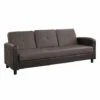 Tampa Ash Grey With Brown Base 3 Seater Sofabed