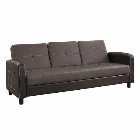 Tampa Ash Grey With Brown Base 3 Seater Sofabed
