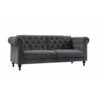 Calgary Dark Grey Velvet 3 Seater Sofabed