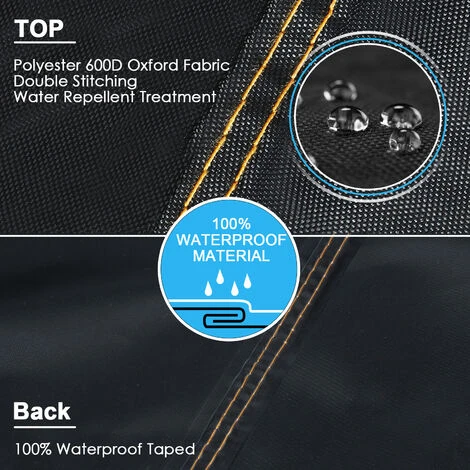 Outdoor Heavy-duty Fabric Home Garden Furniture Cover With Storage Bag 170x115x70CM - Image 4