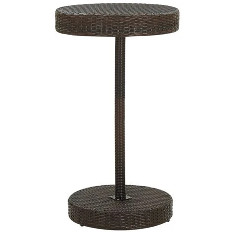 3 Piece Garden Bar Set Poly Rattan Brown VidaXL - Image 4