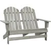 2-Seater Garden Adirondack Chair Solid Fir Wood Grey VidaXL