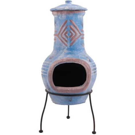 Fireplace Colima Clay Sea Blue/Red 86031 RedFire