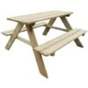 Kid's Picnic Table 89 X 89.6 X 50.8 Cm Pinewood VidaXL