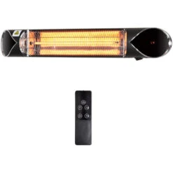 Outsunny 2000W Electric Infrared Patio Heater Wall Mounted Heater W/ Remote