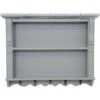 Charles Bentley Grey Loxley Kitchen Wall Shelving Display Unit Dresser Top