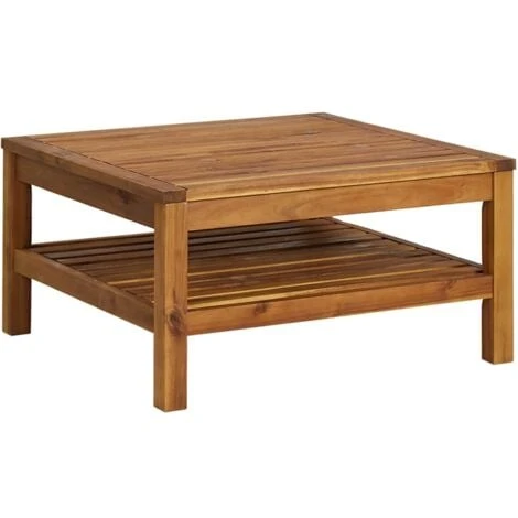 Coffee Table 65x65x35 Cm Solid Acacia Wood VidaXL