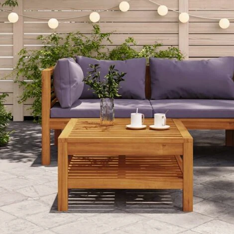 Coffee Table 65x65x35 Cm Solid Acacia Wood VidaXL - Image 2