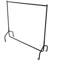 Oypla 5ft Garment Clothes Rail Super Heavy Duty All Metal Black