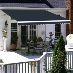 Greenbay 2.5 X 2m Manual Awning Garden Patio Canopy Sun Shade Shelter Retractable Blue