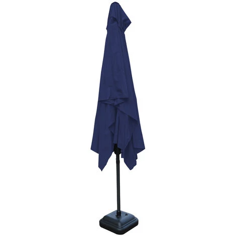 Greenbay 2x3m Garden Parasol Umbrella Patio Outdoor Sun Shade Aluminium Crank Tilt Mechanism Blue - Image 3