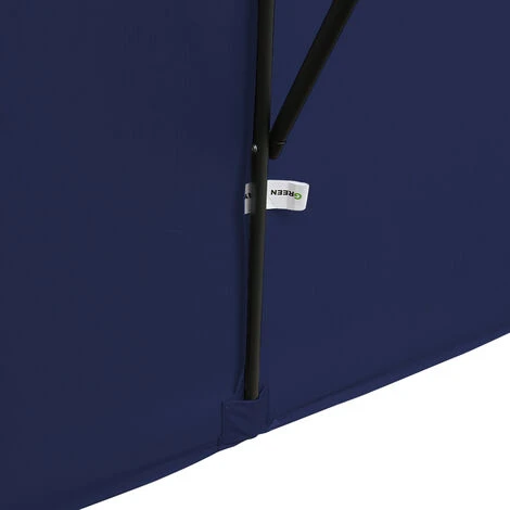 Greenbay 2x3m Garden Parasol Umbrella Patio Outdoor Sun Shade Aluminium Crank Tilt Mechanism Blue - Image 5