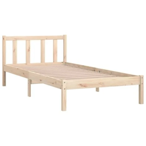Bed Frame Solid Pinewood 90x200 Cm VidaXL - Image 4