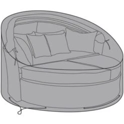 Evre Rattan Outdoor Garden Bali Day Bed Heavy Duty Cover 180x180x77