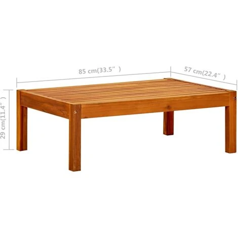 Garden Table 85x57x29 Cm Solid Acacia Wood VidaXL - Image 3