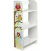 White Wooden Bookcase - 3 Shelves - Owls