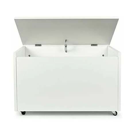 Large Wheeled Wooden Toy Box For With Stool Seat - Butterflies - Image 2