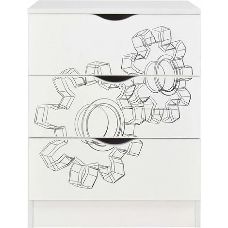 White Chest Of Drawers - ROMA - Machinery