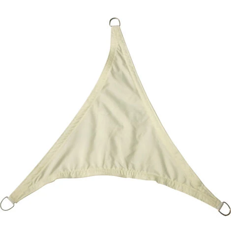 Cream Outdoor Shade Sail Patio Suncreen Awning Garden Sun Canopy 98% UV Block Triangle 2x2x2m - Image 2