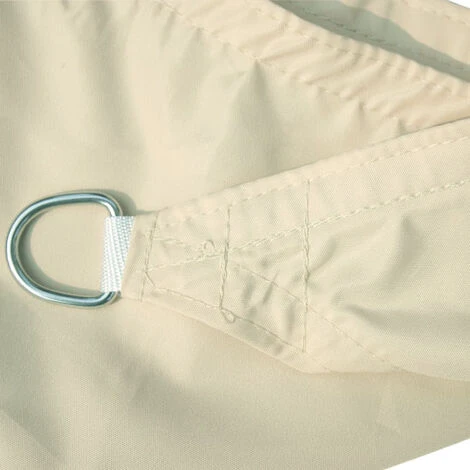 Cream Outdoor Shade Sail Patio Suncreen Awning Garden Sun Canopy 98% UV Block Triangle 2x2x2m - Image 3