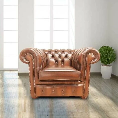 Belvedere Chesterfield Antique Leather Club Chair